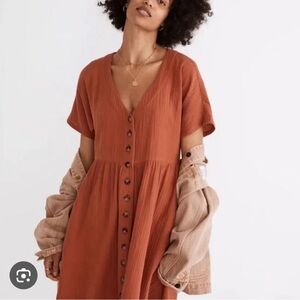 Madewell Lightspun Button-down Mini Dress. Size M #ND175